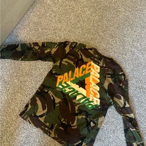 PALACE Kids Green Camouflage Long Sleeve Tee